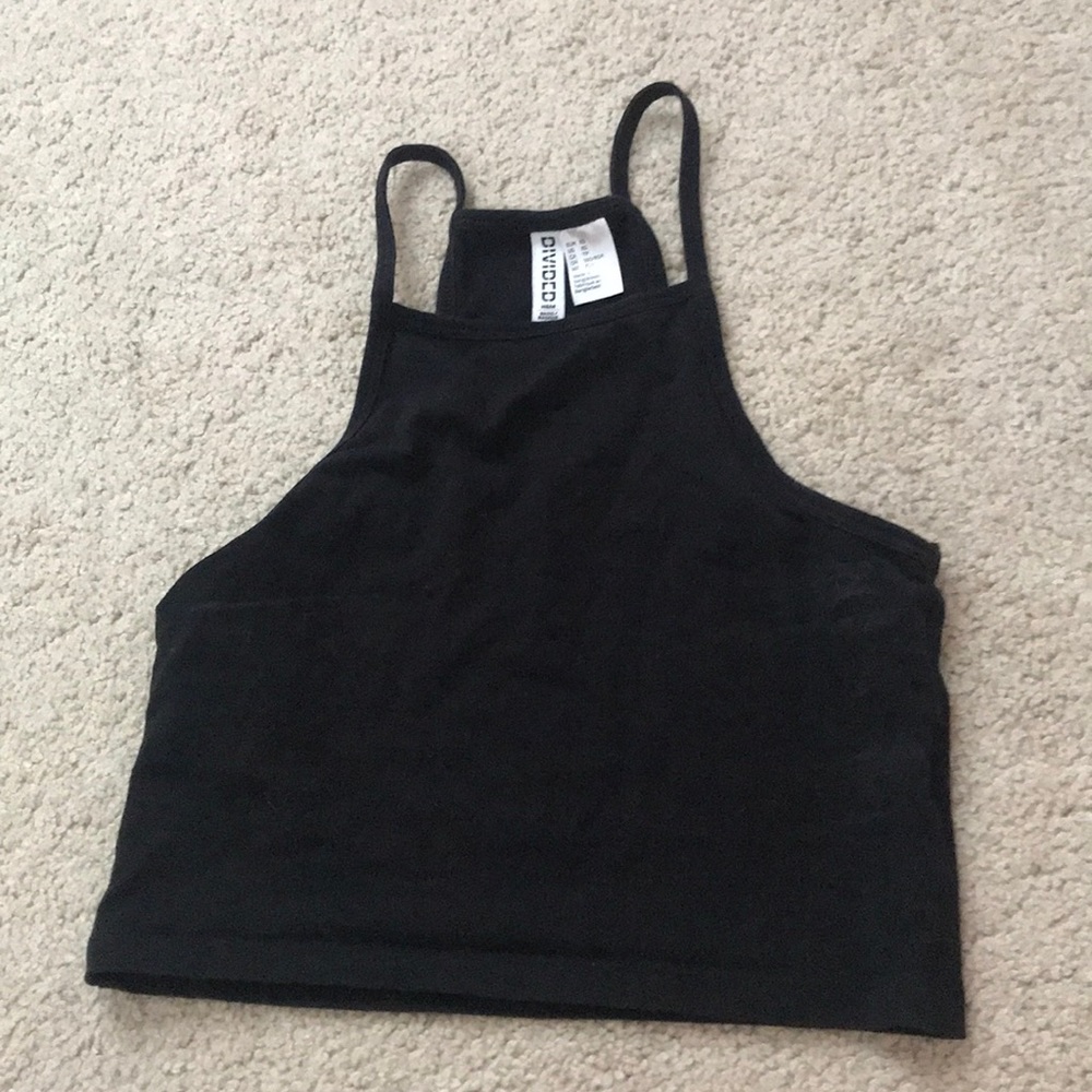 black halter tank top